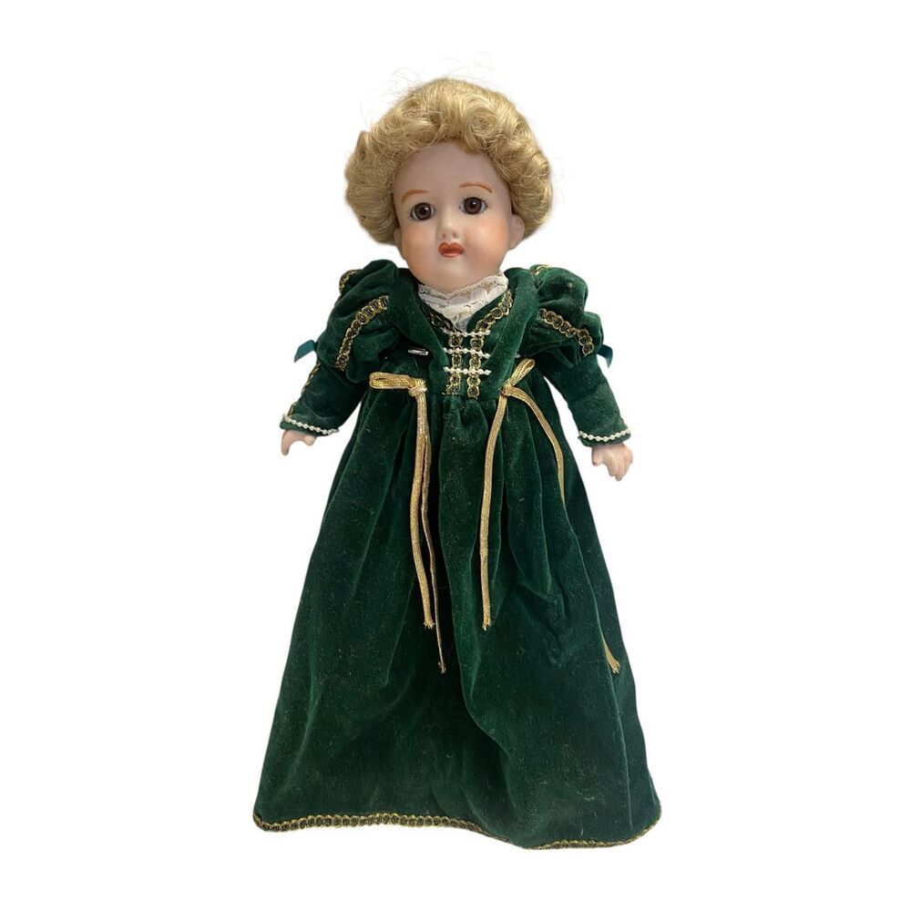 12.5” German Bisque Doll AM 390 6/0 Armand Marseille with Stand - Picture 2 of 11